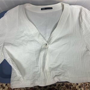 Zara white blouse